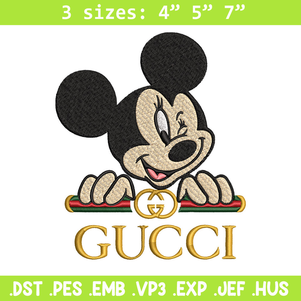 Mickey mouse gucci Embroidery Design, Gucci Embroidery, Embroidery File, Brand Embroidery, Logo shirt, Digital download.jpg