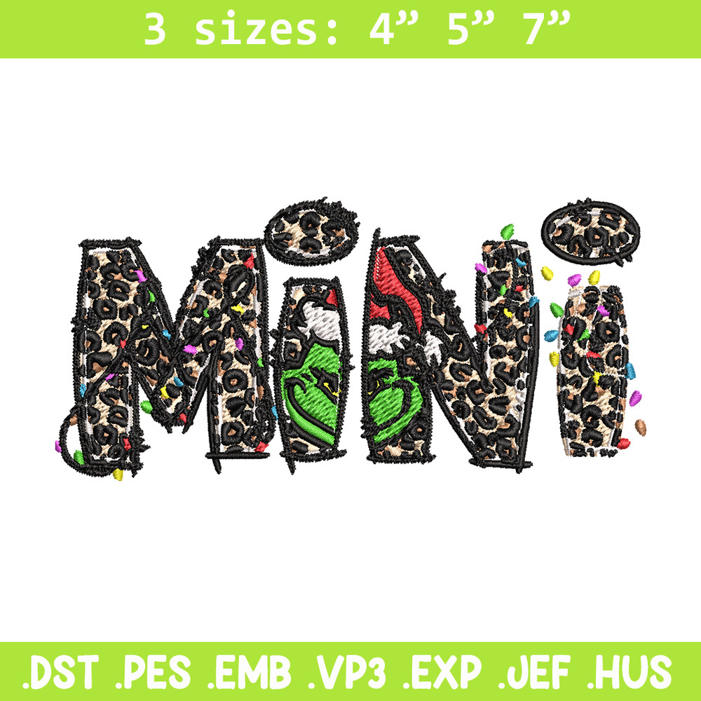Mini Grinch christmas Embroidery design, Grinch Christmas Embroidery, Grinch design, Embroidery File, Digital download..jpg