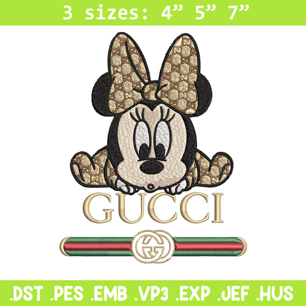 Minnie baby gucci Embroidery Design,Gucci Embroidery, Embroidery File, Logo shirt, Sport Embroidery, Digital download.jpg