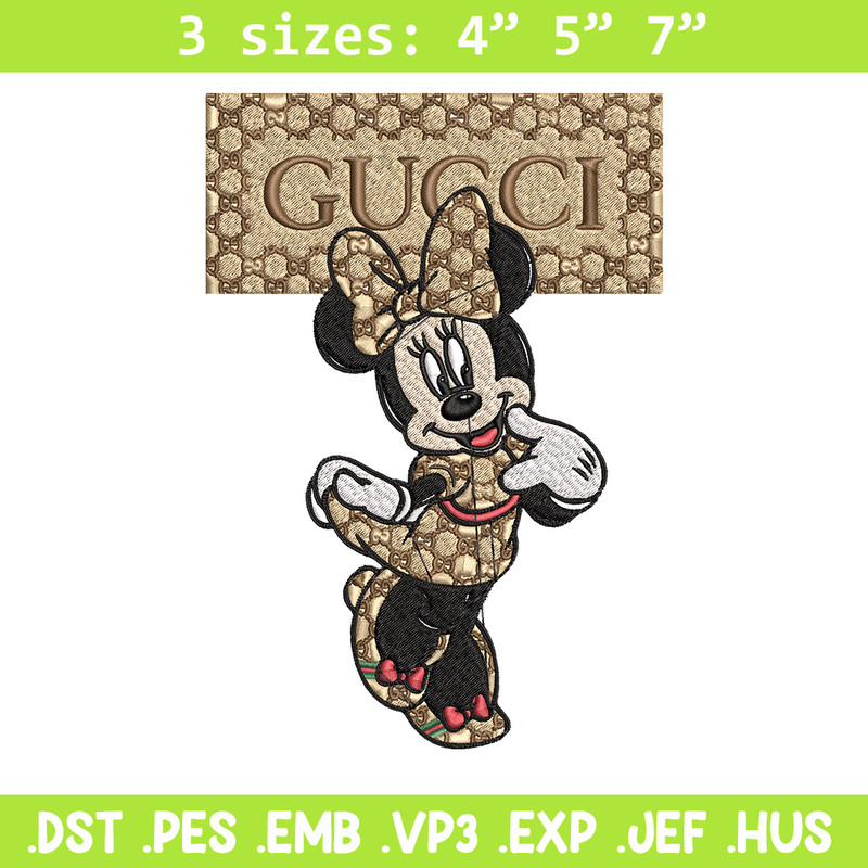 Minnie gucci Embroidery Design, Gucci Embroidery, Brand Embroidery, Logo shirt, Embroidery File, Digital download.jpg