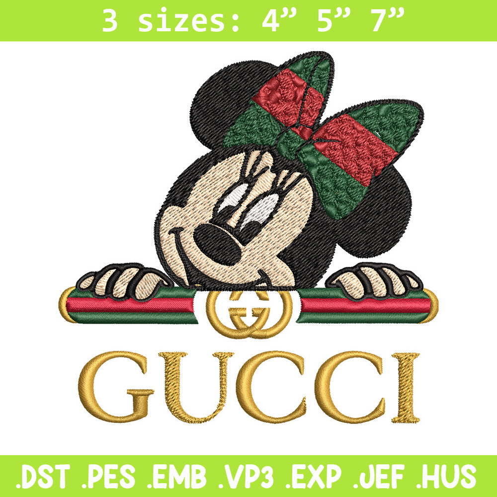 Minnie gucci head Embroidery Design, Gucci Embroidery, Brand Embroidery, Logo shirt, Embroidery File, Digital download.jpg