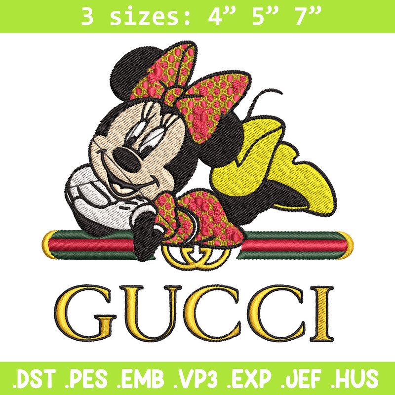 Minnie smile Embroidery Design, Gucci Embroidery, Brand Embroidery, Logo shirt, Embroidery File, Digital download.jpg