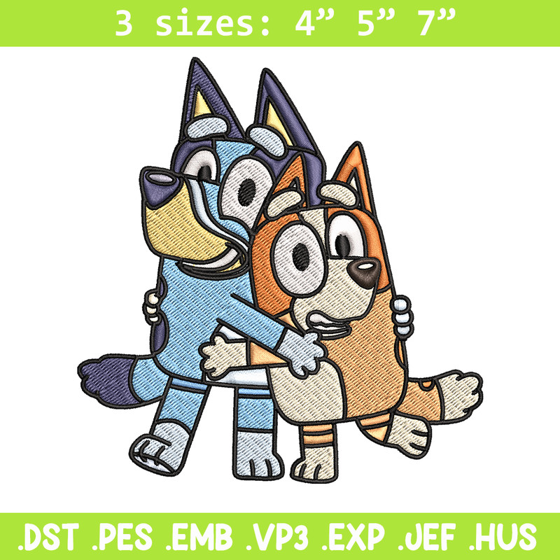 Mom and Dad Bluey Embroidery, Bluey Embroidery, Embroidery File, cartoon design, cartoon shirt, Digital download..jpg