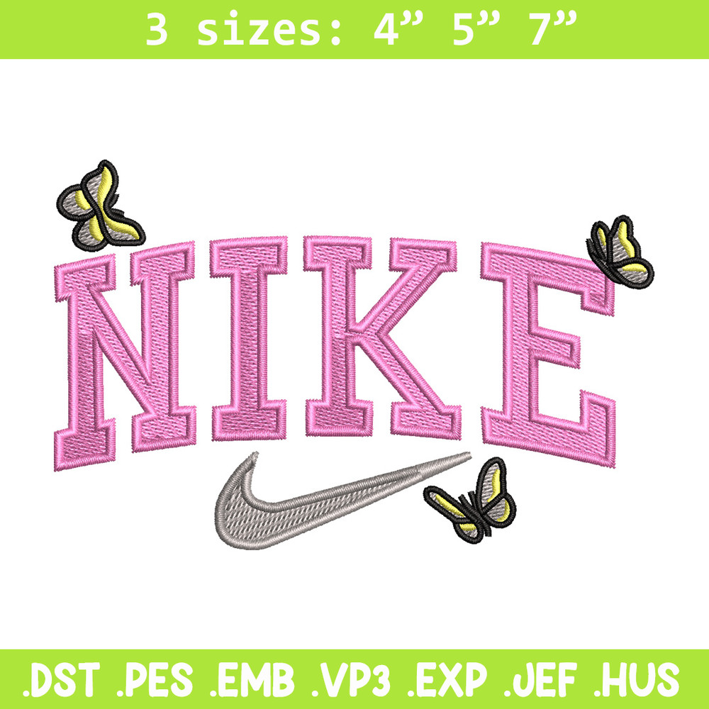 Nike butterfly embroidery design, Butterfly embroidery, Nike design, Embroidery shirt, Embroidery file, Digital download.jpg