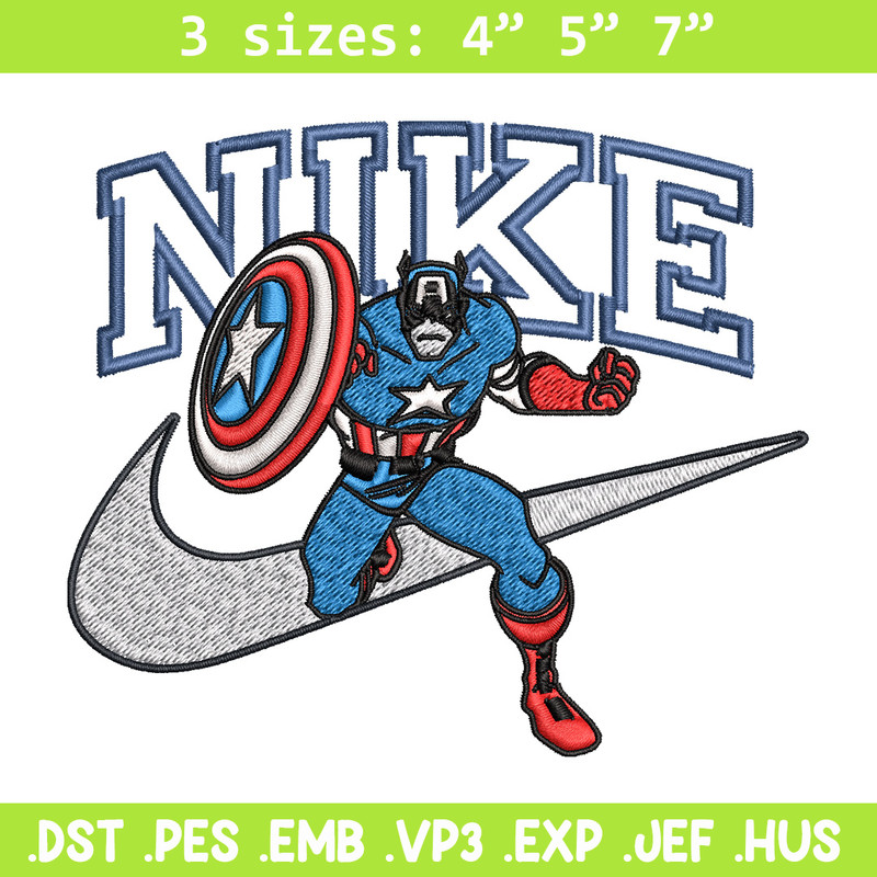 Nike captain america Embroidery Design, Brand Embroidery, Nike Embroidery, Embroidery File, Logo shirt, Digital download.jpg