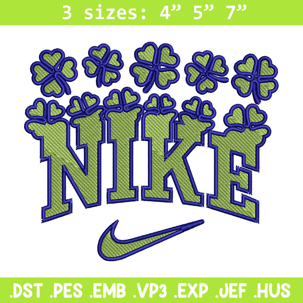 Nike flower green embroidery design, Flower embroidery, Nike design, Embroidery shirt, Embroidery file, Digital download.jpg