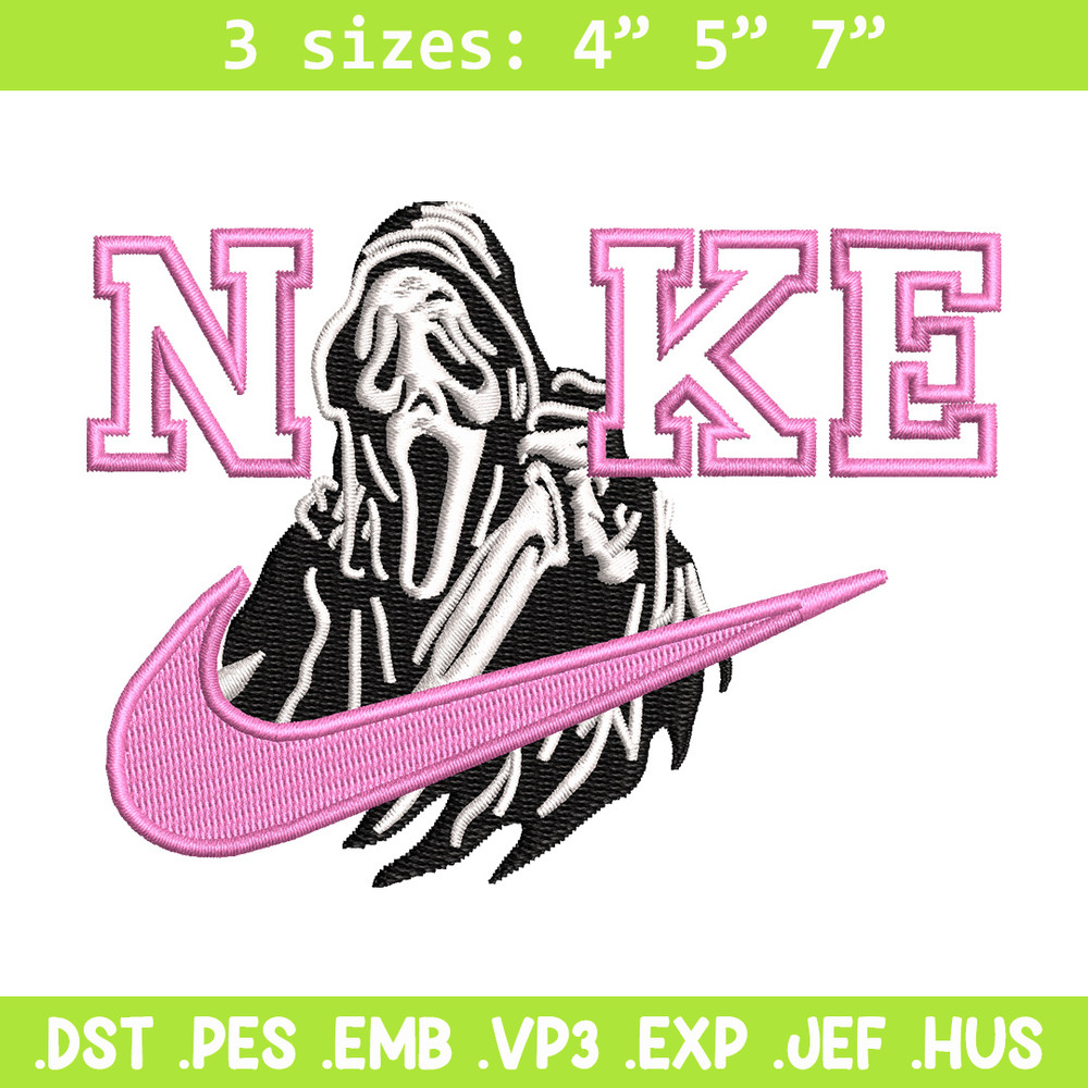 Nike ghost embroidery design, Horror embroidery, Nike design, Embroidery shirt, Embroidery file, Digital download.jpg