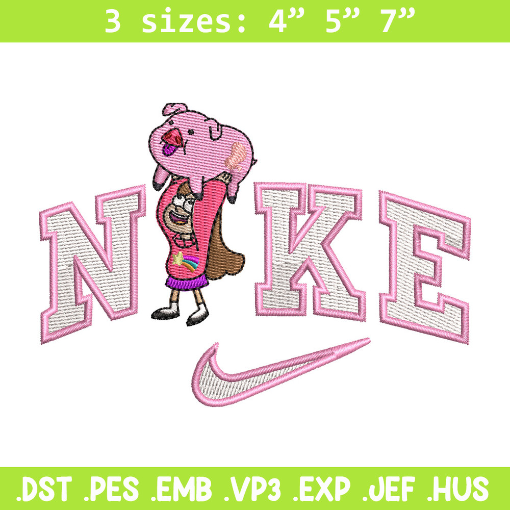 Nike girl pig embroidery design, Nike embroidery, Nike design, Embroidery shirt, Embroidery file,Digital download.jpg