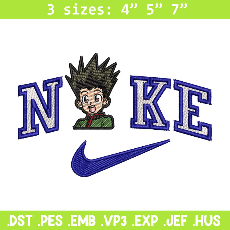 Nike gon embroidery design, Hunter x hunter embroidery, Nike design,Embroidery file,Embroidery shirt,Digital download.jpg