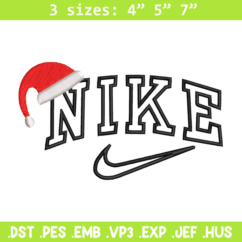 Nike hat embroidery design, Chrismas embroidery, Nike design, Embroidery shirt, Embroidery file, Digital download.jpg