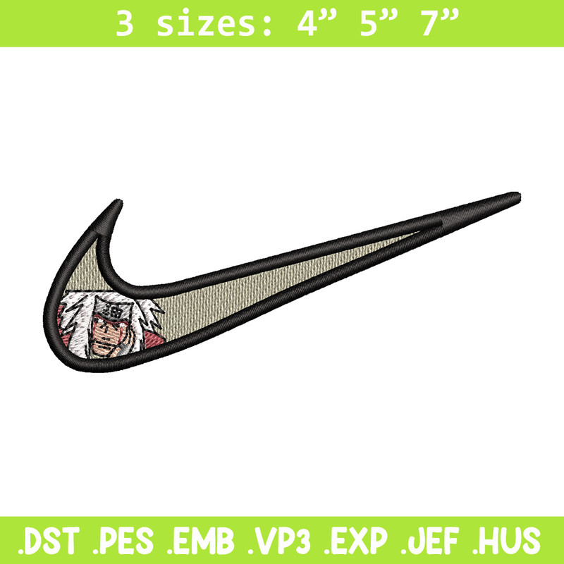 Nike jiraiya embroidery design, Naruto embroidery, Emb design, Embroidery shirt, Embroidery file, Digital download.jpg