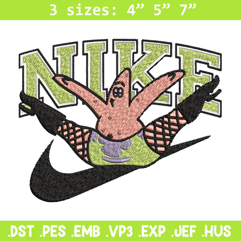 Nike patrick Embroidery Design, Spongebob Embroidery, Nike Embroidery, Embroidery File, Logo shirt, Digital download.jpg