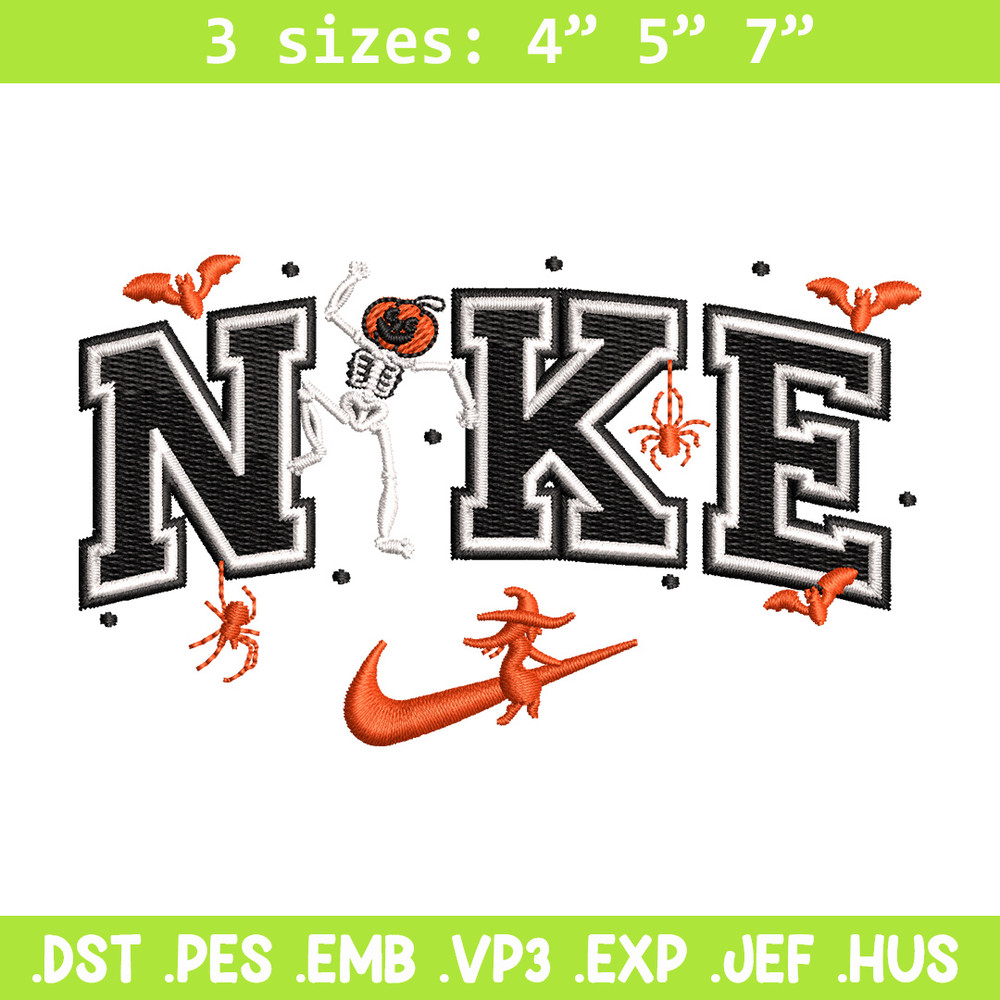 Nike pumpkin embroidery design, Halloween embroidery, Nike design, Embroidery file,Embroidery shirt, Digital download.jpg