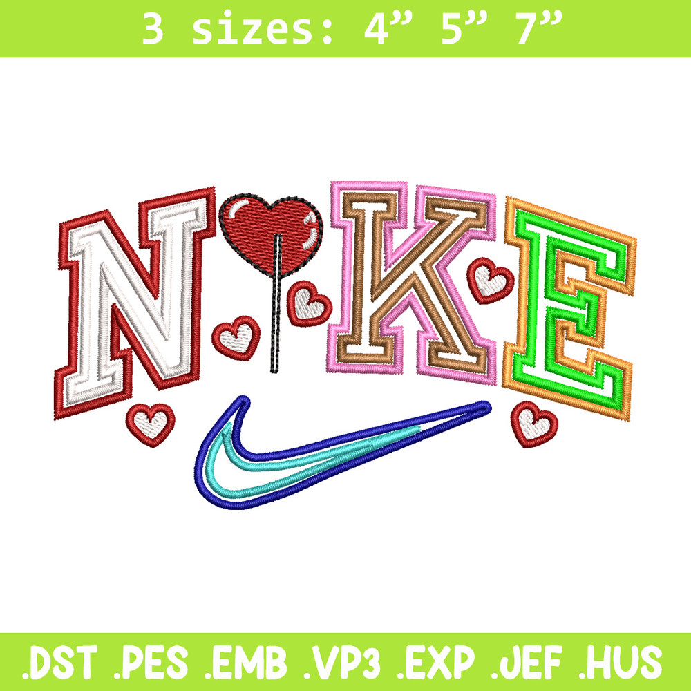 Nike red heart embroidery design, Logo embroidery, Nike design, Embroidery shirt, Embroidery file, Digital download.jpg