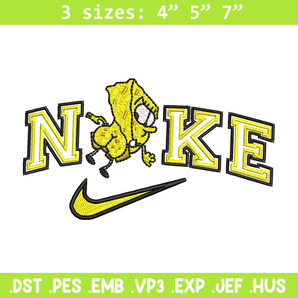 Nike spongebob embroidery design, Spongebob embroidery, Nike design, Embroidery shirt, Embroidery file, Digital download.jpg