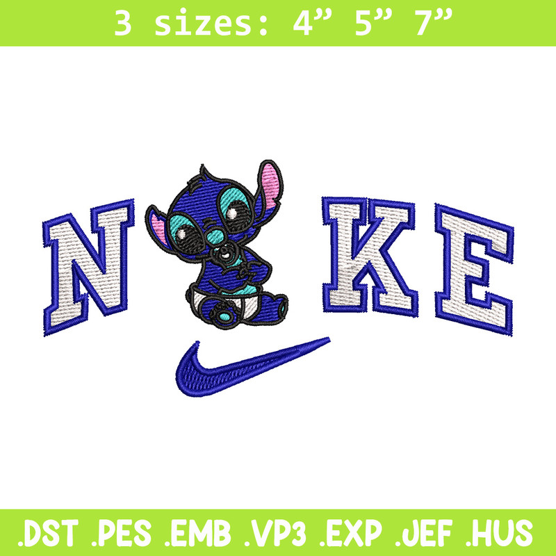 Nike stitch baby embroidery design, Stitch embroidery, Nike design, Embroidery file,Embroidery shirt, Digital download.jpg