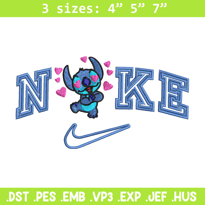Nike stitch heart embroidery design, Stitch embroidery, Nike design, Embroidery file,Embroidery shirt, Digital download.jpg