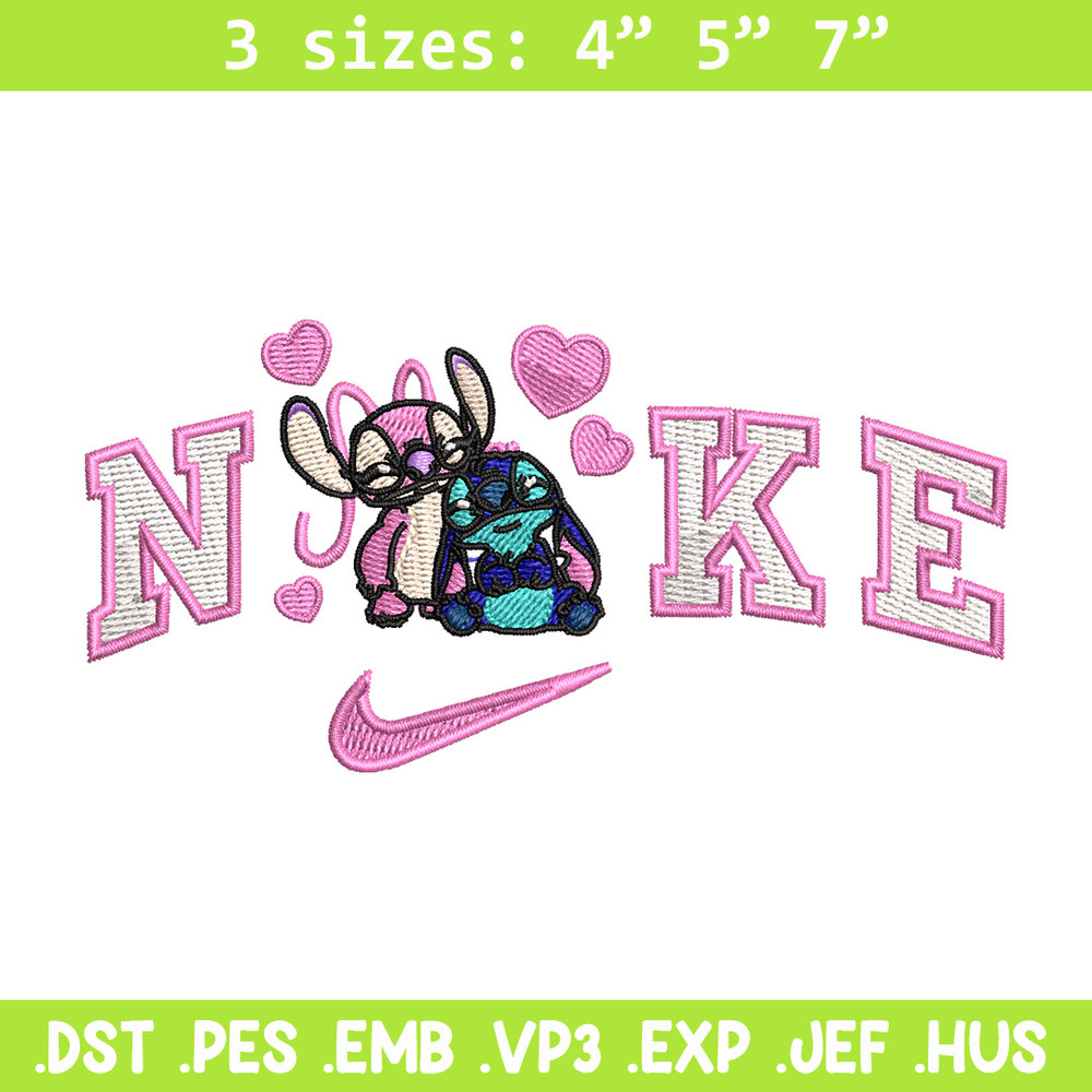 Nike stitch love embroidery design, Stitch embroidery, Nike design, Embroidery file,Embroidery shirt, Digital download.jpg