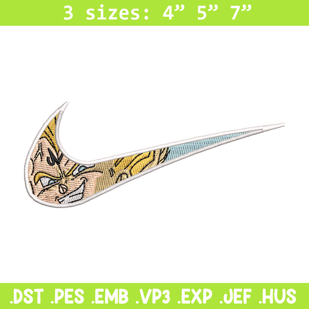 Nike vegeta embroidery design, Dragonball embroidery, Nike design, Embroidery shirt, Embroidery file, Digital download.jpg