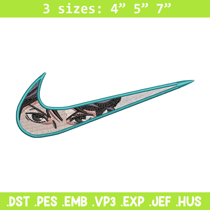 Nike x anime eyes embroidery design, Anime embroidery, Embroidery file,Embroidery shirt, Nike design,Digital download.jpg