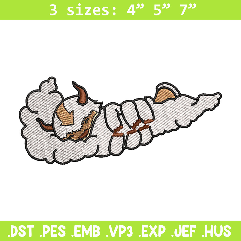 Nike x Appa embroidery design, Avatar cartoon embroidery, Nike design, cartoon design, cartoon shirt, Digital download.jpg