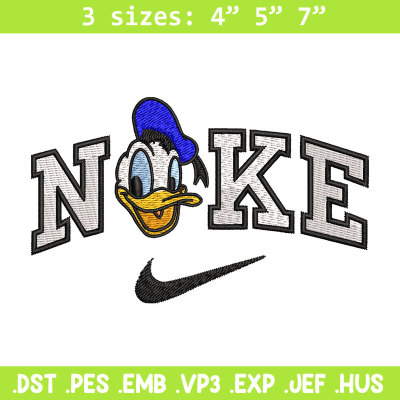 Nike x duck embroidery design, Disney embroidery, Nike design, Embroidery shirt, Embroidery file, Digital download.jpg