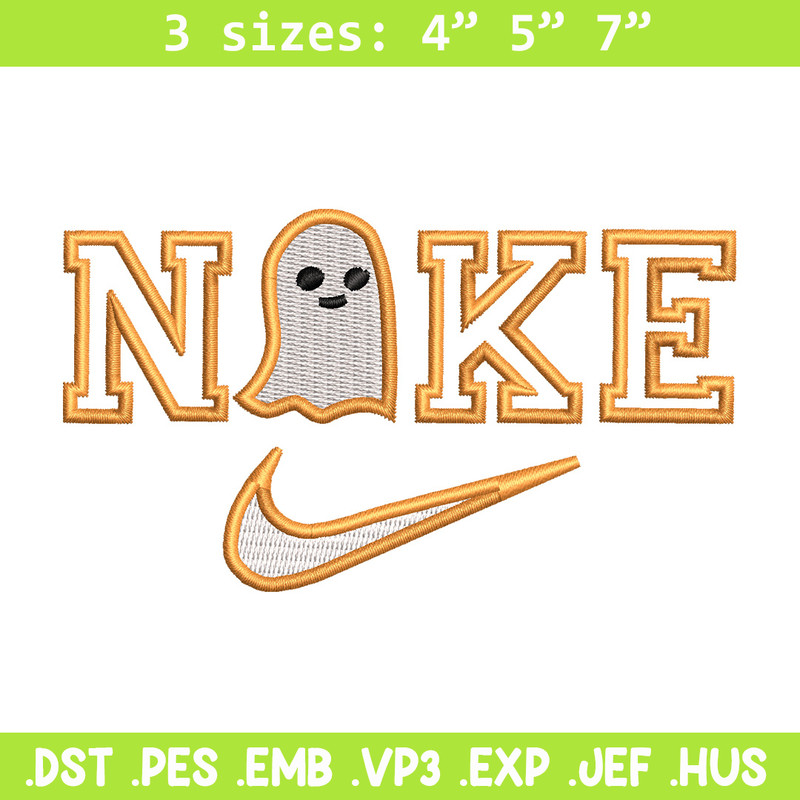 Nike x ghost horror embroidery design, Ghost embroidery, Nike design, Embroidery shirt, Embroidery file,Digital download.jpg