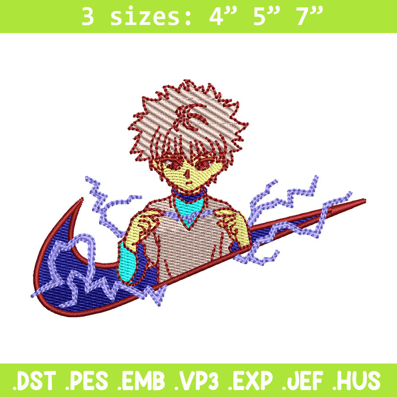 Nike x killua embroidery design, Hxh embroidery, Nike design, Embroidery shirt, Embroidery file, Digital download.jpg