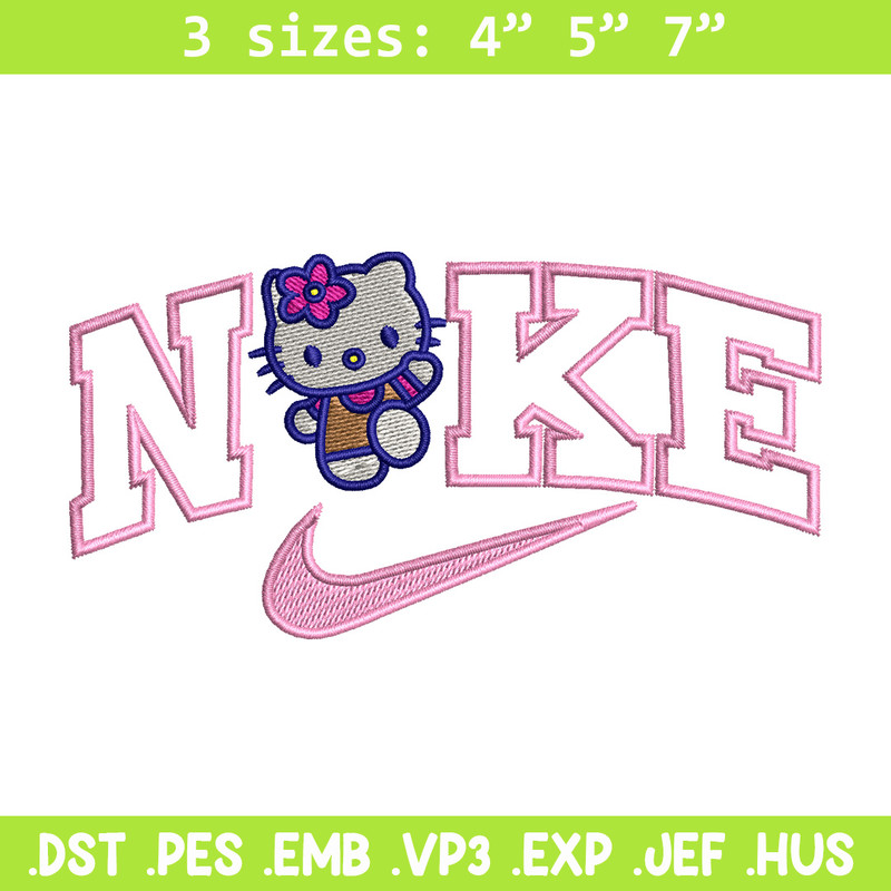 Nike x kitty embroidery design, Hello kitty embroidery, Nike design, Embroidery shirt, Embroidery file, Digital download.jpg
