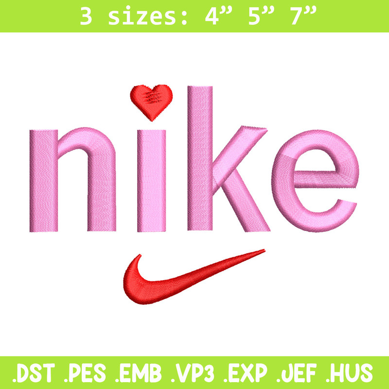Nike x pink embroidery design, Nike embroidery, Nike design, Embroidery shirt, Embroidery file, Digital download.jpg
