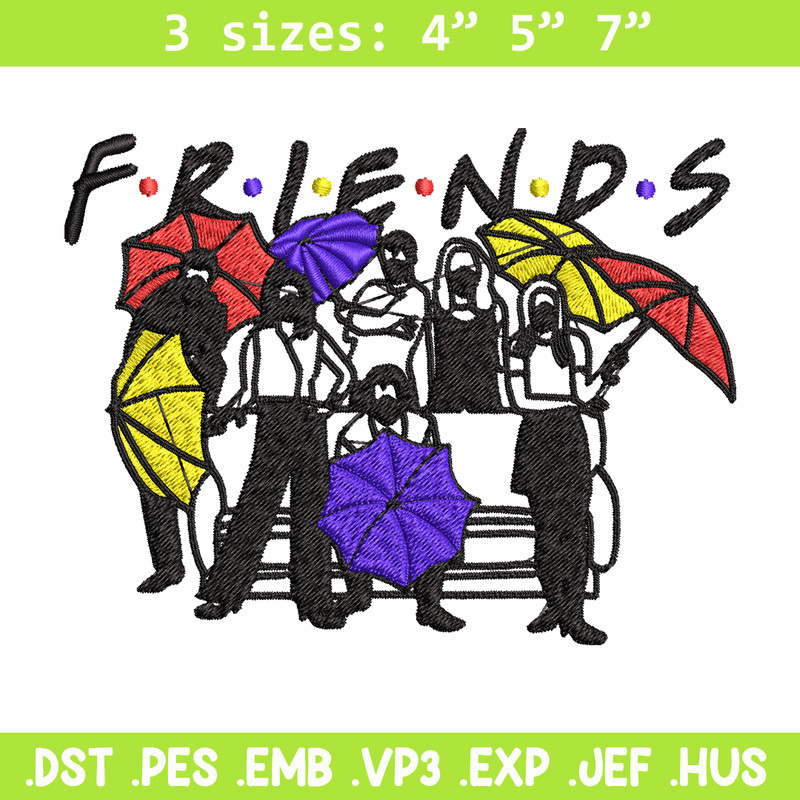 People Umbrella friends Embroidery design, logo Embroidery, logo design, Embroidery File, logo shirt, Digital download..jpg