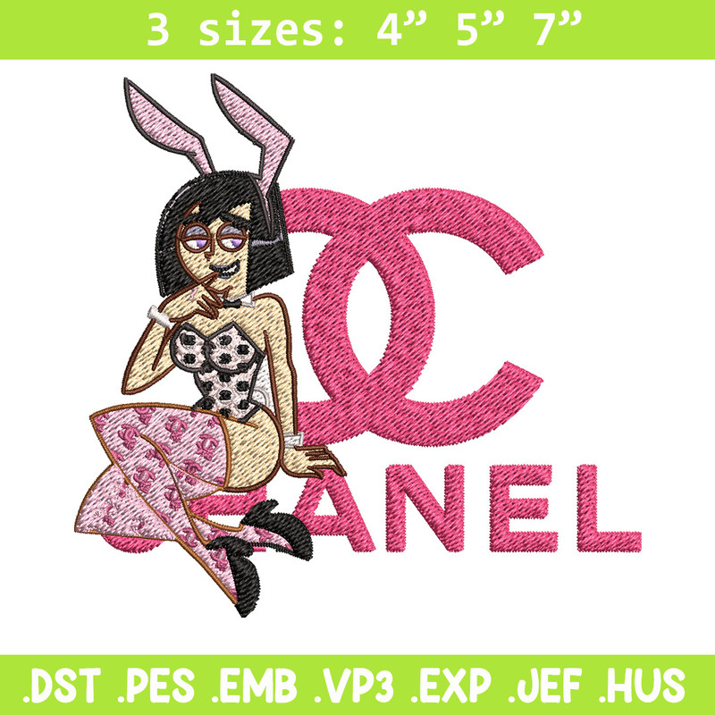 Pink bunny girl Embroidery Design, Gucci Embroidery, Brand Embroidery, Embroidery File, Logo shirt, Digital download.jpg