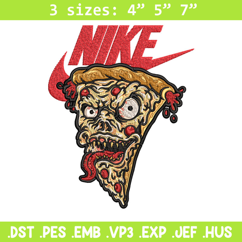 Scary Monster Pizza Nike Embroidery design, Monster Pizza Embroidery, Nike design, Embroidery file, Instant download..jpg