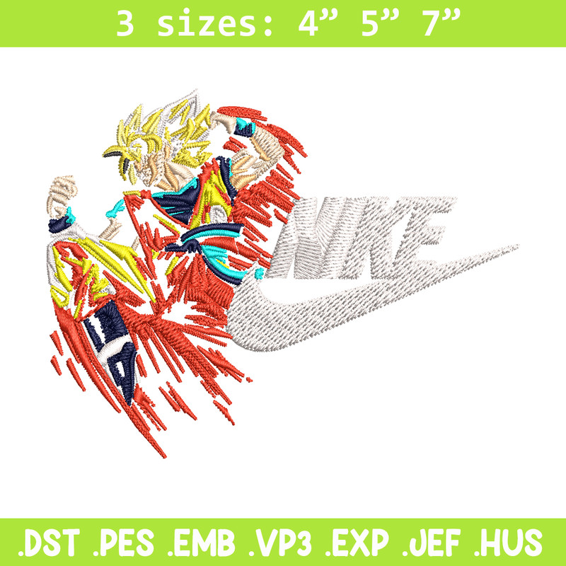 Son Goku Nike Embroidery design, Dragon ball Embroidery, Nike design, anime shirt, Embroidery file, Instant download..jpg