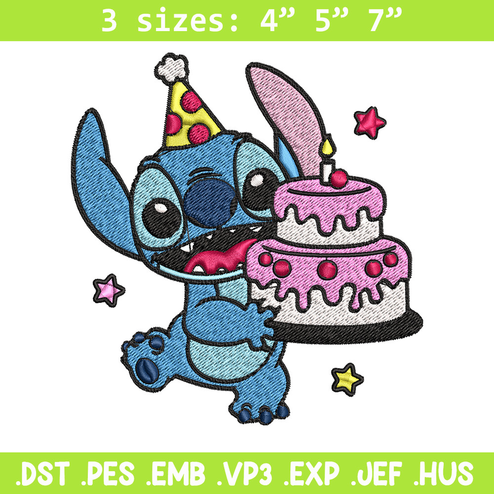 Stitch birthday Embroidery design, Stitch birthday Embroidery, cartoon design, Embroidery File, Digital download..jpg