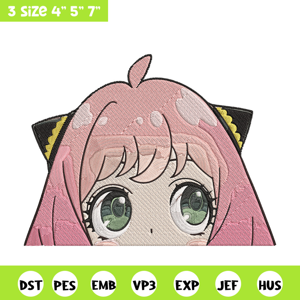 Anya Peek Embroidery Design, Spy x family Embroidery, Embroidery File, Anime Embroidery, Anime shirt, Digital download..jpg