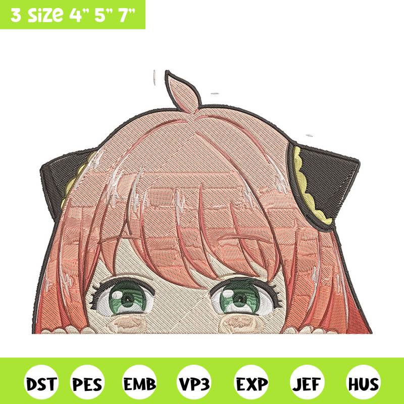 Anya Peek Embroidery Design, Spy x family Embroidery, Embroidery File, Anime Embroidery, Anime shirt, Digital download.jpg