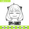 Anya smile Embroidery Design, Spy x family Embroidery, Embroidery File, Anime Embroidery, Anime shirt,Digital download.jpg