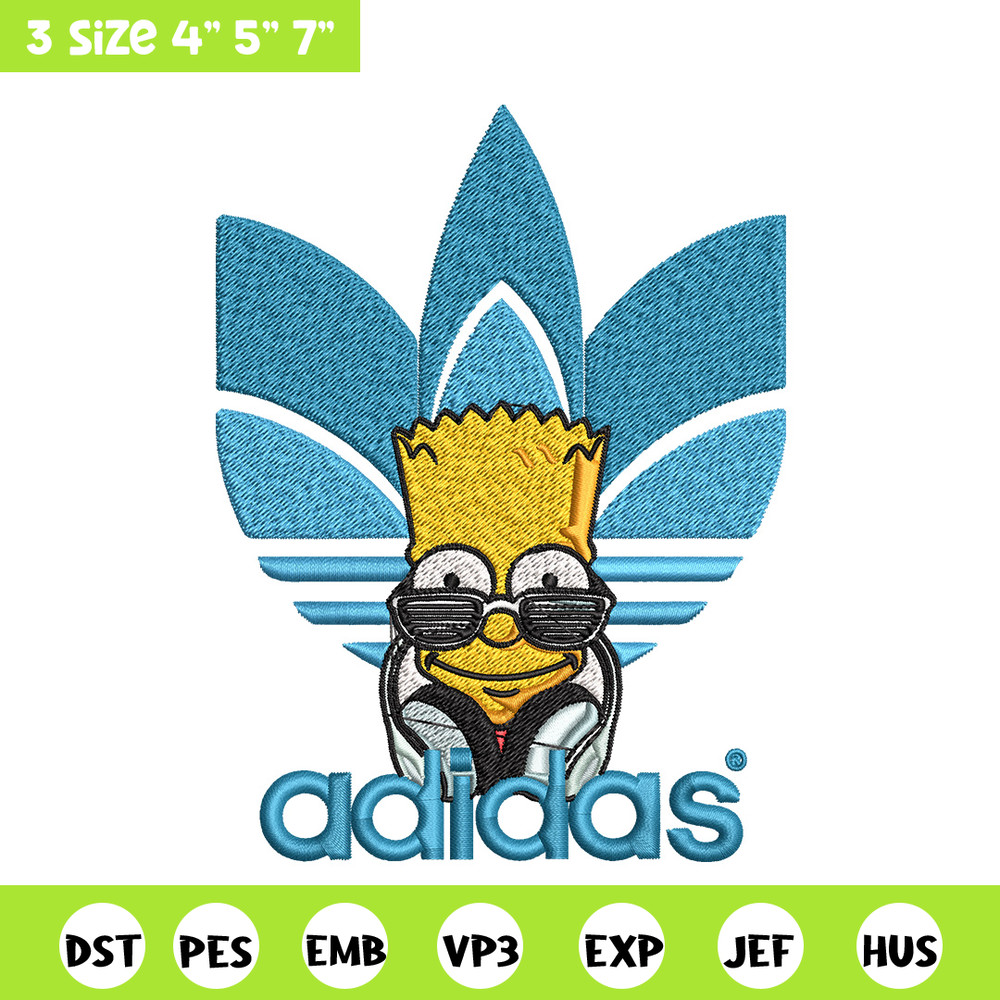 Bart simpson adidas Embroidery Design,Adidas Embroidery, Brand Embroidery, Embroidery File, Logo shirt, Digital download.jpg