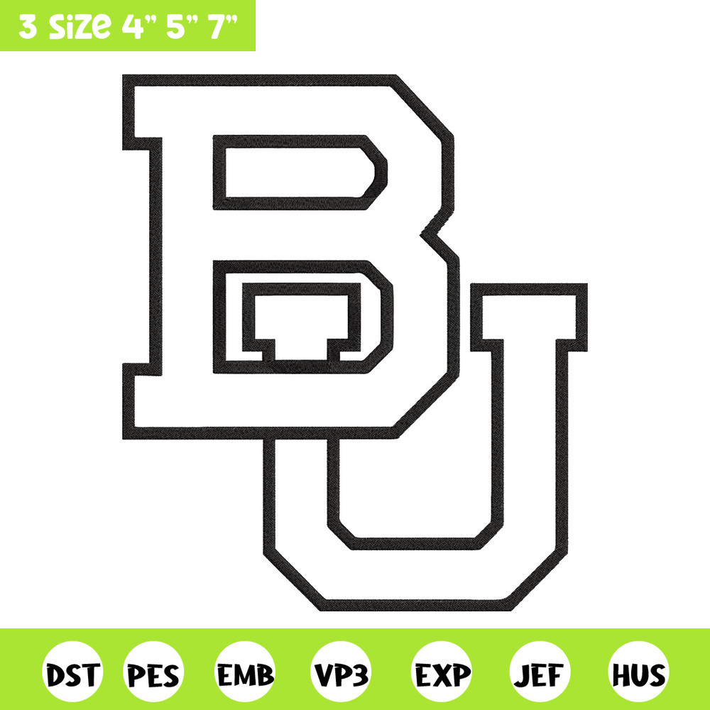 Baylor Bears logo embroidery design, NCAA embroidery, Embroidery design, Logo sport embroidery, Sport embroidery..jpg