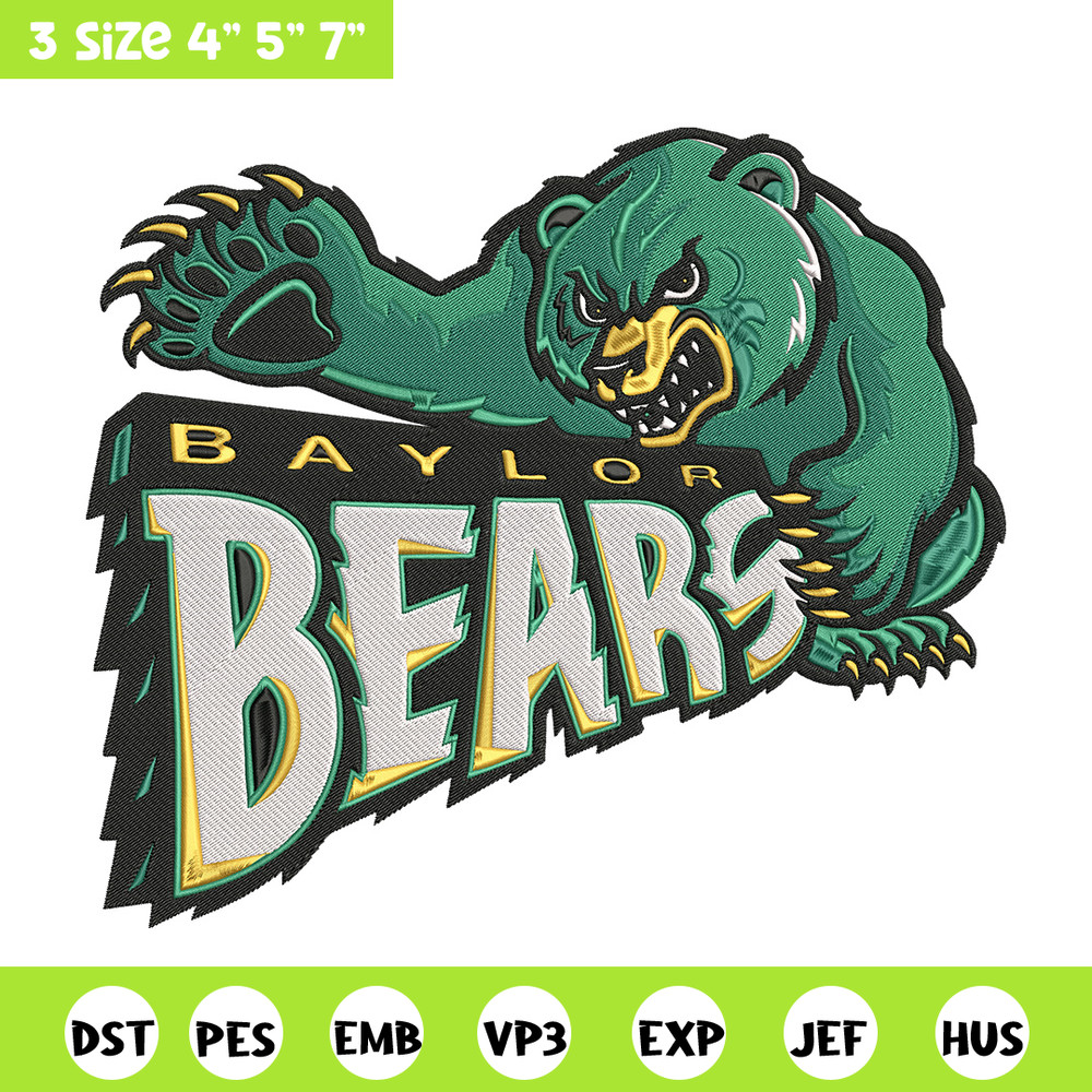 Baylor Bears poster embroidery design, Sport embroidery, logo sport embroidery, Embroidery design, NCAA embroidery.jpg