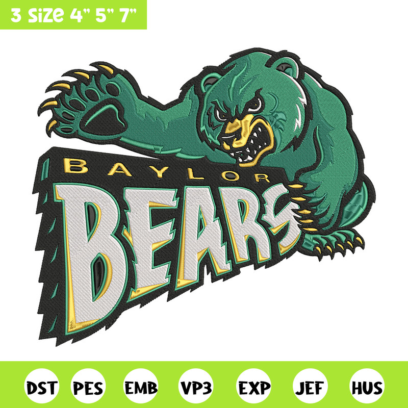 Baylor Bears poster embroidery design, Sport embroidery, logo sport embroidery, Embroidery design, NCAA embroidery.jpg