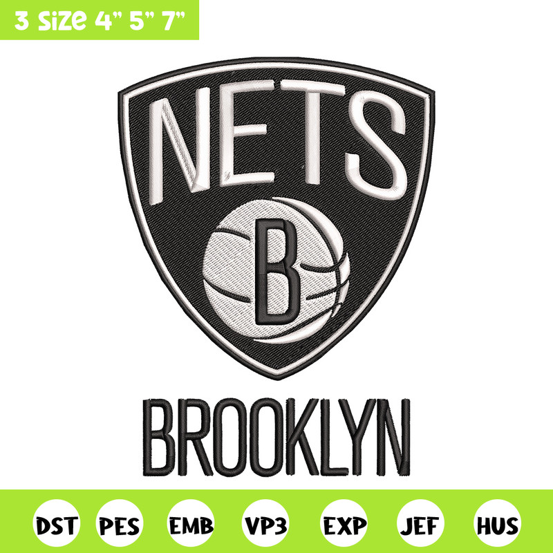 Brooklyn Nets logo embroidery design,NBA embroidery,Sport embroidery, Logo sport embroidery, Embroidery design..jpg