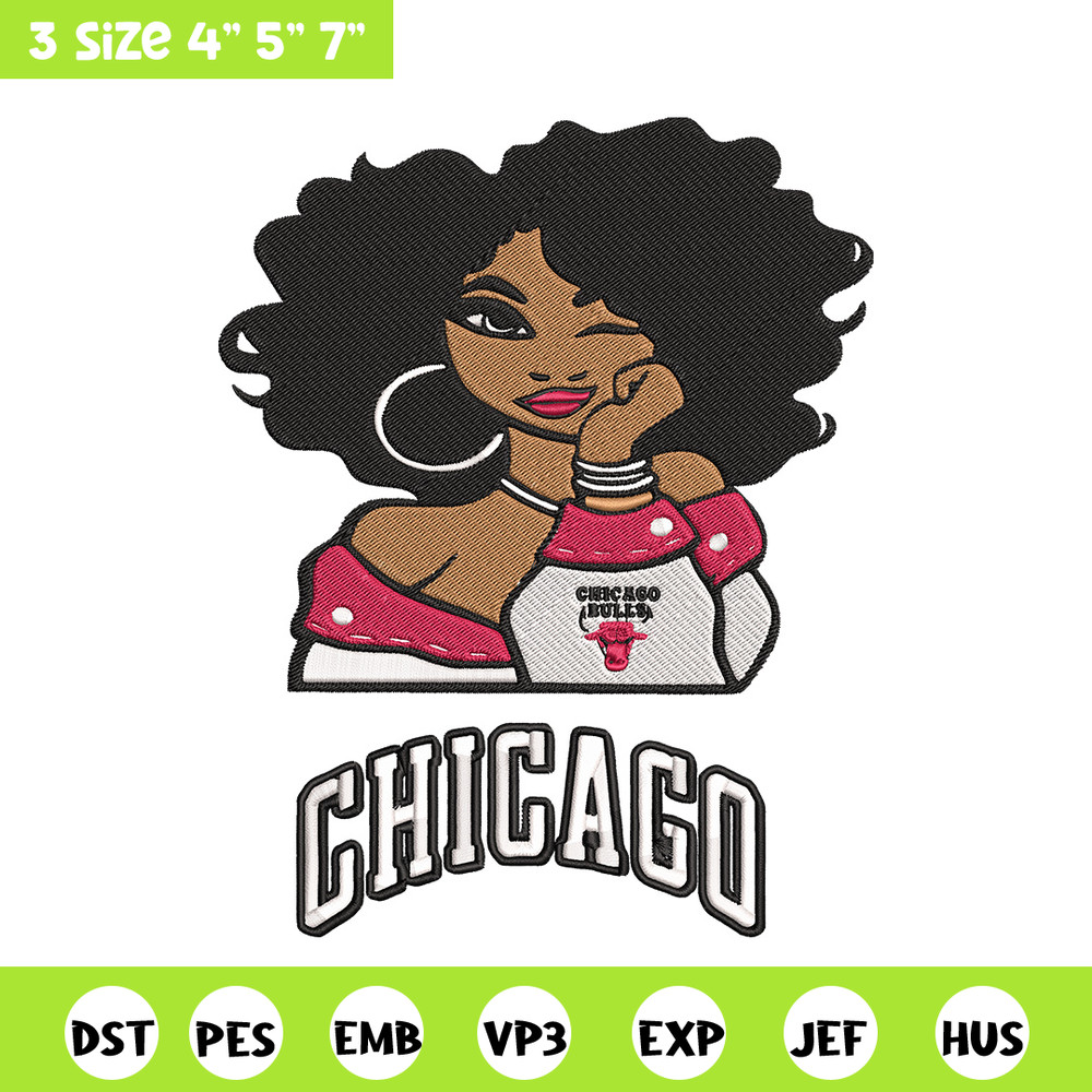 Chicago Bulls girl embroidery design, NBA embroidery, Sport embroidery, Embroidery design, Logo sport embroidery.jpg