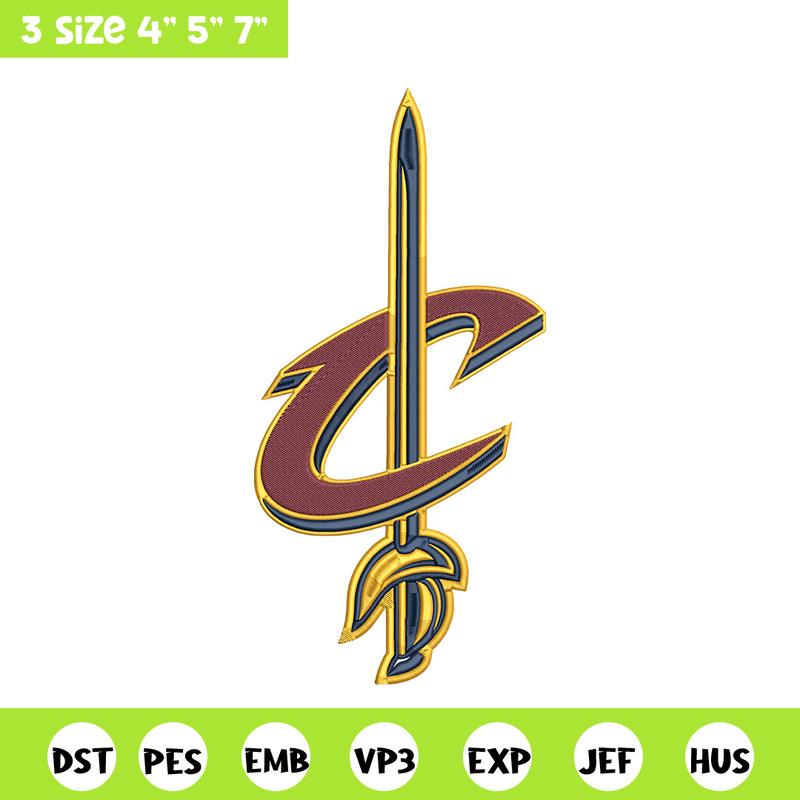 Cleveland Cavaliers logo embroidery design, NBA embroidery, Sport embroidery,Embroidery design, Logo sport embroidery.jpg