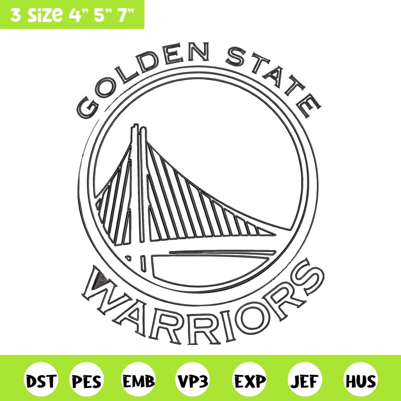 Golden State Warriors logo embroidery design, NBA embroidery, Sport embroidery, Embroidery design,Logo sport embroidery.jpg