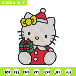 hello kitty chrismas embroidery design, hello kitty embroidery, embroidery file, anime embroidery, digital download