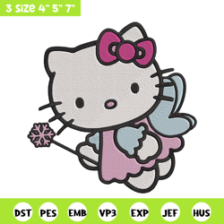 hello kitty fairy embroidery design, hello kitty embroidery, embroidery file, anime embroidery, digital download