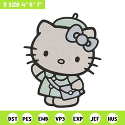 hello kitty girl embroidery design, hello kitty embroidery, embroidery file, anime embroidery, digital download