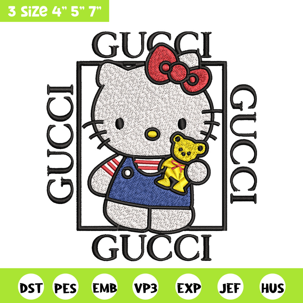 Hello kitty Gucci Embroidery design, Hello kitty Embroidery, cartoon design, Embroidery File, Instant download..jpg